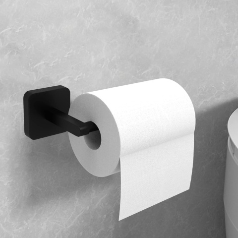 Uchwyt na papier toaletowy ścienny 143 mm Nierdzewny Kolor Czarny
