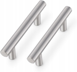 Uchwyty do szafek szuflad klamki chromowane szczotkowane 100mm 20szt