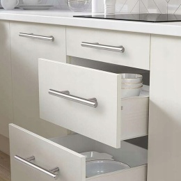 Uchwyty do szafek szuflad klamki chromowane szczotkowane 100mm 20szt