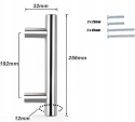 Uchwyty meblowe do szafek szuflad metalowe chrom 192mm 15szt