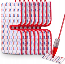 Wkłady do mopa z mikrofibry Dwustronne Zestaw 8 szt 40 x 15 cm