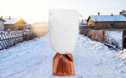 Worek ochronny przed mrozem/wilgocią na rośliny doniczkowe 45x50 cm brązowy