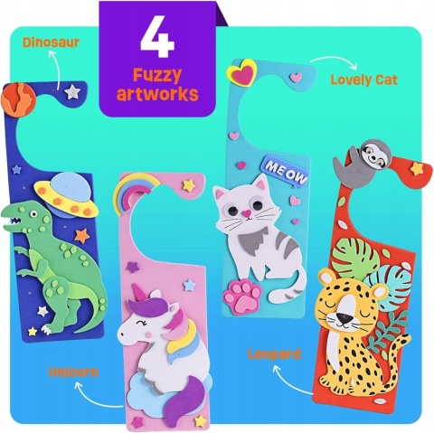 Zawieszki do drzwi dekoracyjne zestaw do tworzenia DIY motyw zwierzęcy