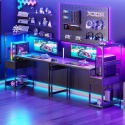 Biurko Gamingowe z Oświetleniem LED, 120×48 cm