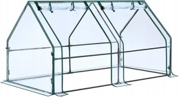 DD10 Ohuhu Mini Szklarnia Ogrodowa 180x91x91 cm Tunel Foliowy 2 Drzwi