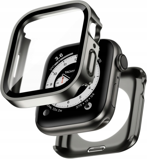 Etui Apple Watch 44mm Wodoodporne Szkło Hartowane Tytan