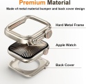 Etui Apple Watch Series 10 11 46 mm tytanowe Ultra styl metalowe 2w1