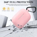 Etui Silikonowe Do AirPods Pro 2 i 1 Rozowe Z Karabinczykiem