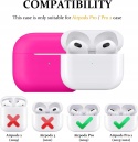 Etui Silikonowe Do AirPods Pro 2 i 1 Rozowo Czerwone Z Karabinczykiem