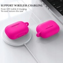 Etui Silikonowe Do AirPods Pro 2 i 1 Rozowo Czerwone Z Karabinczykiem