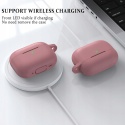 Etui Silikonowe Do AirPods Pro 2 i 1 Z Karabinczykiem Różowe