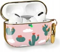 Etui do AirPods Pro 2 z karabińczykiem kaktus różowo zielone twarde