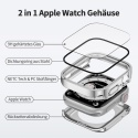 Etui do Apple Watch 40 mm wodoodporne szkło hartowane czerwone