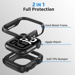 Etui do Apple Watch 46 mm obudowa ochronna silikonowa czarna