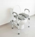 Fotel sanitarny krzesło toaletowe regulowana deska sedesowa z uchwytami