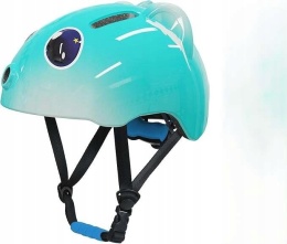 Kask rowerowy dziecięcy z uszami 3D Regulowany Lekki Niebieski Wiek 3-6