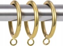 Kółka do zasłon metalowe 44 mm złote do karnisza 29 szt zestaw