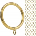 Kółka do zasłon metalowe 51 mm złote do karnisza 41 szt zestaw