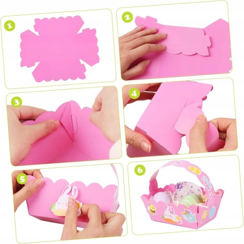 Koszyki Wielkanocne DIY 12 Sztuk Na Slodycze Jajka Prezenty