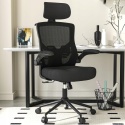 Krzesło biurowe ergonomiczne z zagłówkiem podparciem lędźwiowym