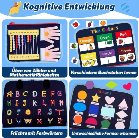 Mata edukacyjna dla dzieci składana zabawka montessori j.angielski