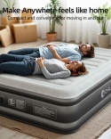 Materac dmuchany CHILLSUN 190x137x46 cm z pompką 275 kg szary