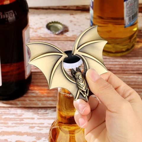 Otwieracz do butelek nietoperz brązowy prezent do piwa Halloween