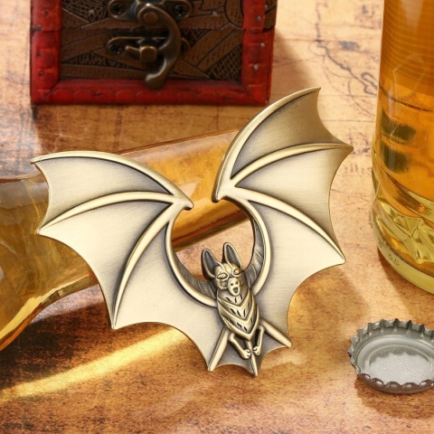 Otwieracz do butelek nietoperz brązowy prezent do piwa Halloween