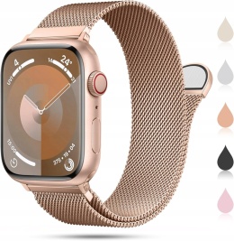 Pasek do Apple Watch stalowy magnetyczny 38 40 41 mm srebrny mesh