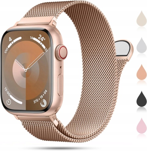 Pasek do Apple Watch stalowy magnetyczny 38 40 41 mm srebrny mesh