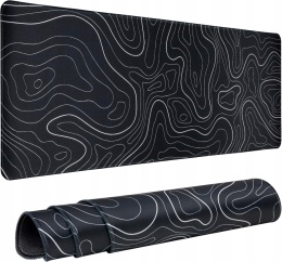 Podkładka pod mysz XXL 80x30 cm gamingowa na biurko czarna