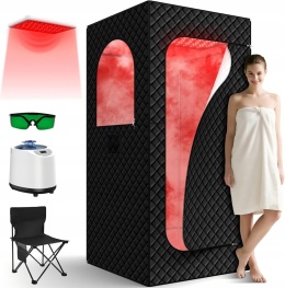 Przenośna sauna parowa na podczerwień z czerwonym światłem 1200W