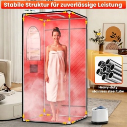 Przenośna sauna parowa na podczerwień z czerwonym światłem 1200W