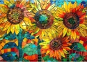 Puzzle klasyczne 1000 elementów 70x50 cm słoneczniki w stylu mozaikowym