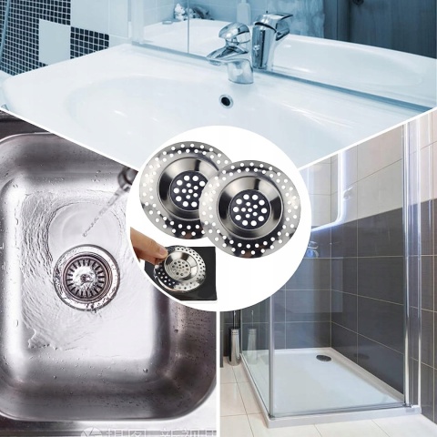 Sitka Do Odplywu Zlewu Wanny Prysznica Metalowe 6 Sztuk