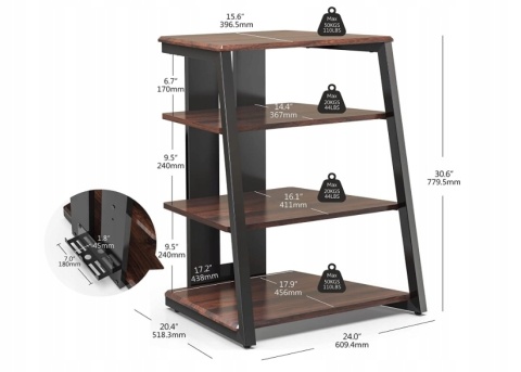 Szafka RTV stojąca Fitueyes 60 cm x 77 cm x 51 cm