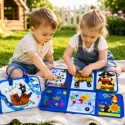 Tablica manipulacyjna Montessori książeczka sensoryczna edukacyjna Pirat