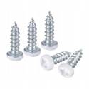 Wkręty samowiercące 3x10mm białe 50szt do drewna mebli płyt