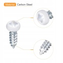 Wkręty samowiercące 3x10mm białe 50szt do drewna mebli płyt