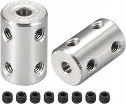 2× Sztywne sprzęgło 4 mm × 4 mm stal nierdzewna L22×D14 łącznikCNC drukarki