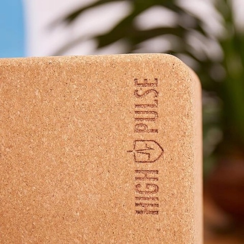 Blok do Jogi z Naturalnego Korka Pulse 22x14x7 cm Antypoślizgowy wytrzymały