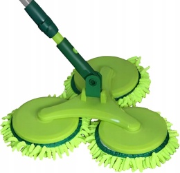 Cozydiscount Mop z mikrofibry z 3 obrotowymi głowicami drążek teleskopowy