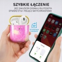 Etui AirPods Różowy Marmur + Karabińczyk Ochrona 360°