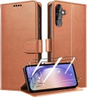 Etui z klapką QHOHQ do Samsung Galaxy A54 5G brązowy