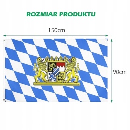 Flaga Bawarii 90x150 MOGADEE z oczkami - do domu i na parady