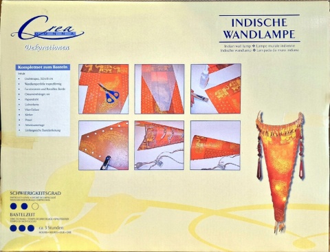 Indyjska Lampa Ścienna DIY Crea Donna Zestaw Orient Dekoracja 0,6 W złoty