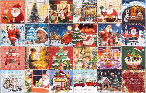 Kalendarz Adwentowy Na Boże Narodzenie Puzzle 720 elementów 75x47cm