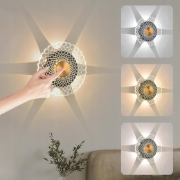 Lampa ścienna LED wewnętrzna dotykowy włącznik 3000K - 6000K 14W