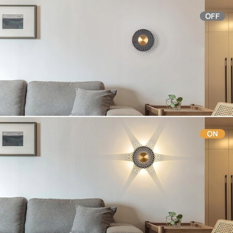 Lampa ścienna LED wewnętrzna dotykowy włącznik 3000K - 6000K 14W