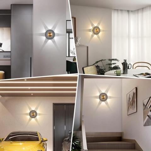 Lampa ścienna LED wewnętrzna dotykowy włącznik 3000K - 6000K 14W